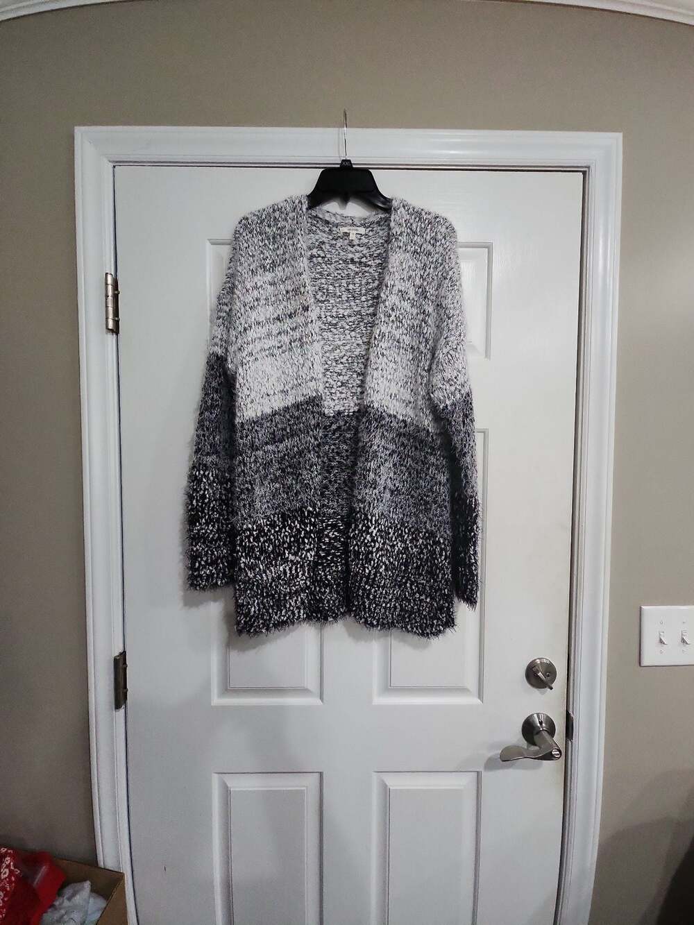 Black Ombre Eyelash Cardigan